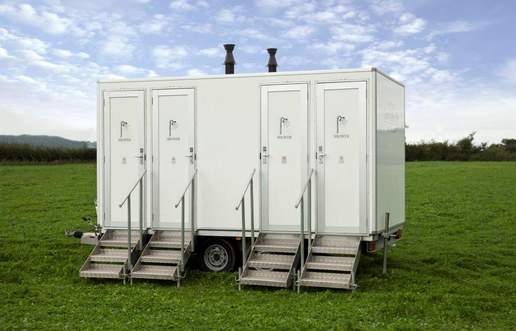 Mobile shower units for hire in and around the Bristol, Bath & Glastonbury